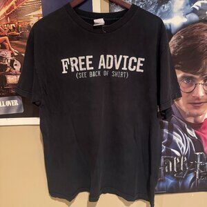 Vintage Y2K Humorous / Funny Free Advice Shirt All over print (Men's Large)